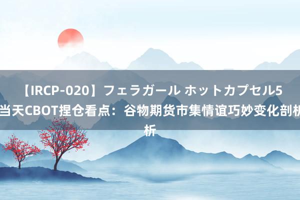 【IRCP-020】フェラガール ホットカプセル5 当天CBOT捏仓看点：谷物期货市集情谊巧妙变化剖析