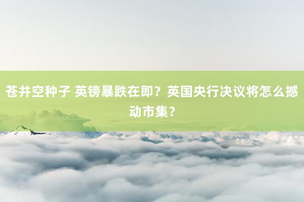 苍井空种子 英镑暴跌在即？英国央行决议将怎么撼动市集？