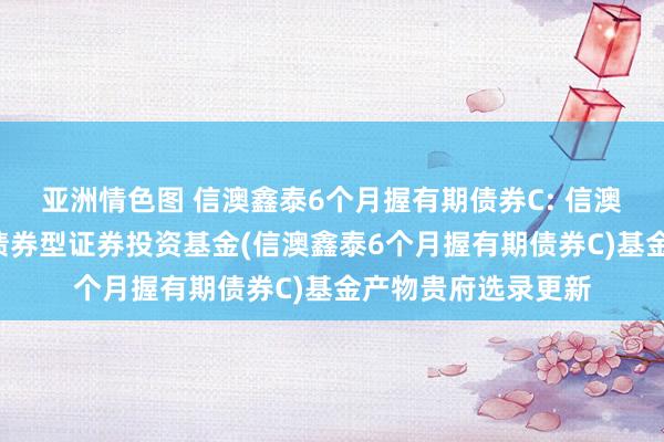 亚洲情色图 信澳鑫泰6个月握有期债券C: 信澳鑫泰6个月握有期债券型证券投资基金(信澳鑫泰6个月握有期债券C)基金产物贵府选录更新