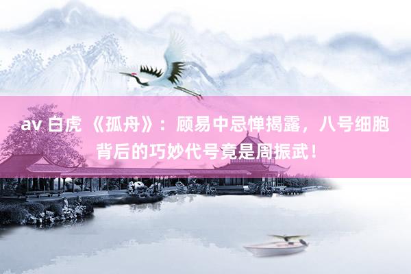 av 白虎 《孤舟》：顾易中忌惮揭露，八号细胞背后的巧妙代号竟是周振武！