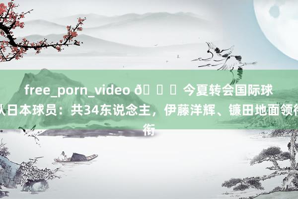 free_porn_video ?今夏转会国际球队日本球员：共34东说念主，伊藤洋辉、镰田地面领衔